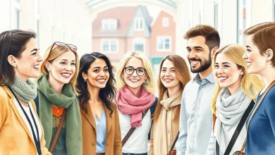 Lahey'de sosyal hayata entegrasyon önerileri. Şehirde keyifli vakit geçiren, sosyalleşen insanlar.